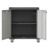 Armadio metallico da garage per impieghi gravosi con ruote – robusto contenitore per attrezzi, 75 × 42 × 88 cm, per garage, ufficio e casa