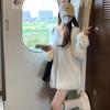 Women's Soft Off-the-Shoulder Mohair Sweater - Cozy Autumn/Winter Knit Top