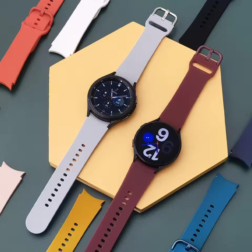Official-website Strap for Samsung Galaxy Watch 7 FE 44mm 40mm Silicone Bracelet Galaxy Watch6 4 6 Classic 5 Pro Band 43mm 47mm