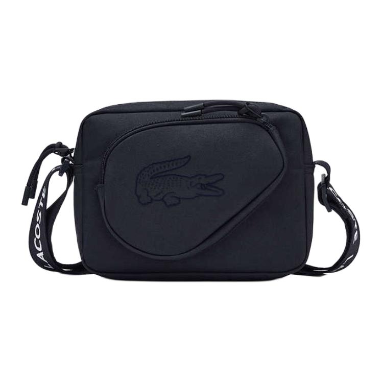 Lacoste Crocodile Print Fashion Simple Polyester Crossbody Bag Unisex bags Night-Sky-Blue NU5194NZ-L24 Midnight Blue