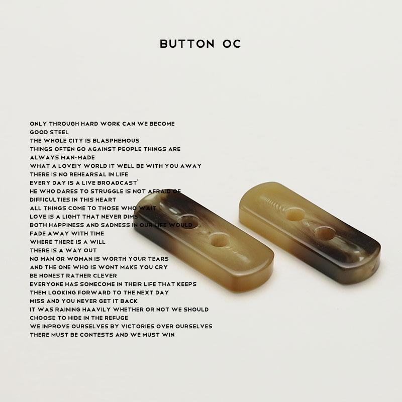 5Pcs Two-Eye Rope Button Resin Olive Button Down Jacket Button Trench Coat Double-Sided Nylon Coat Decorative Buckle
