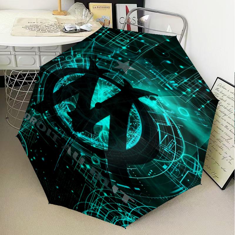 1PC Mar-seille With Pride Emblem Printed Umbrella Folding umbrella, automatic umbrella 8-Frame for Travel, camping Fan gifts Christmas Gifts