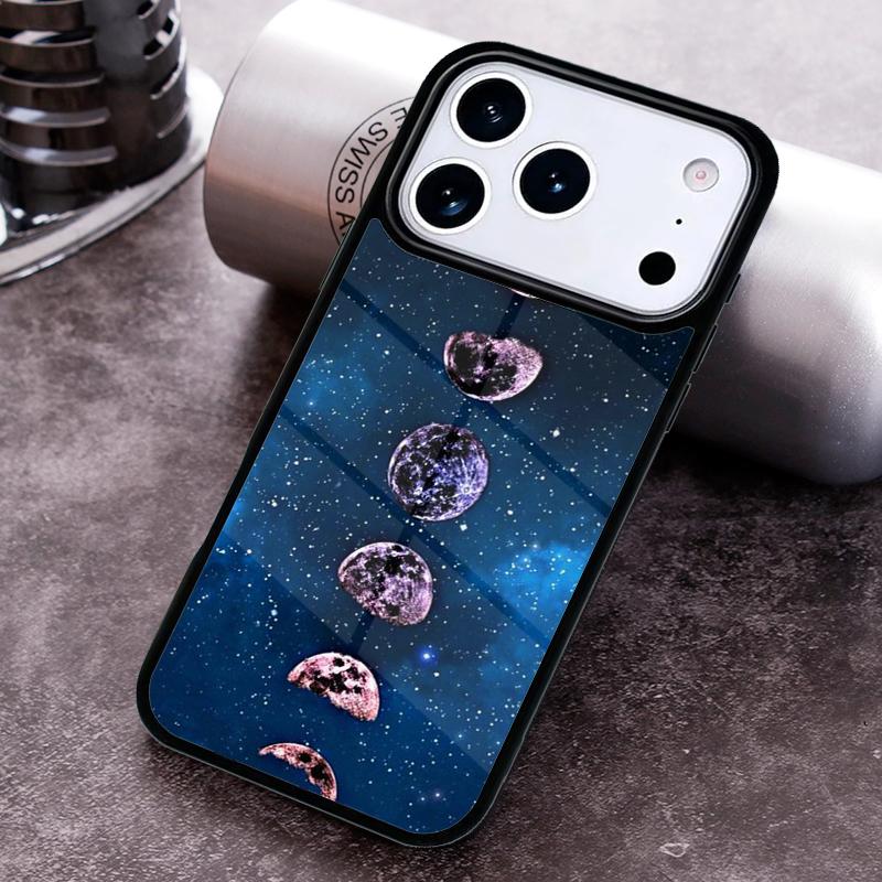

Moon Stars Space Phone Case for iPhone 17 16 15 Pro Max Air 14 13 12 11 Plus Shockproof Capa Cover iPhone 13 Pro Max