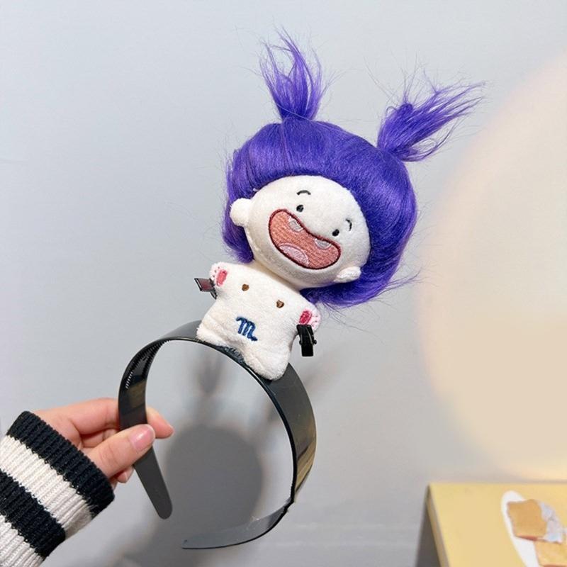 2 Stück Niedliches und Cartoon-Gesichtswasch-Haarband Lustiges Stirnband Haargummi Haarband Haaraccessoires für Frauen