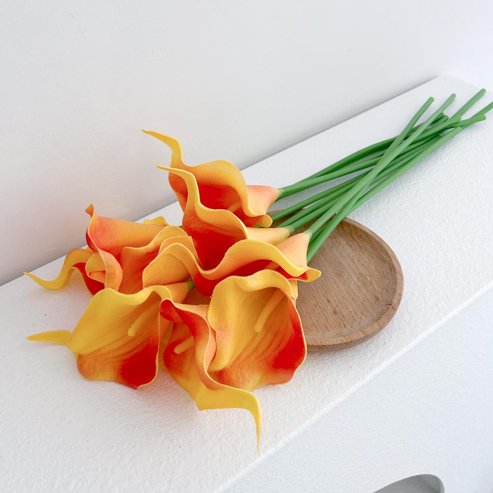 

Имитация Мини Pu Калла Лотос Искусственный Цветок Домашний Стол Имитация Цветочного Украшения Цветочная Композиция Calla Lily оранжевый