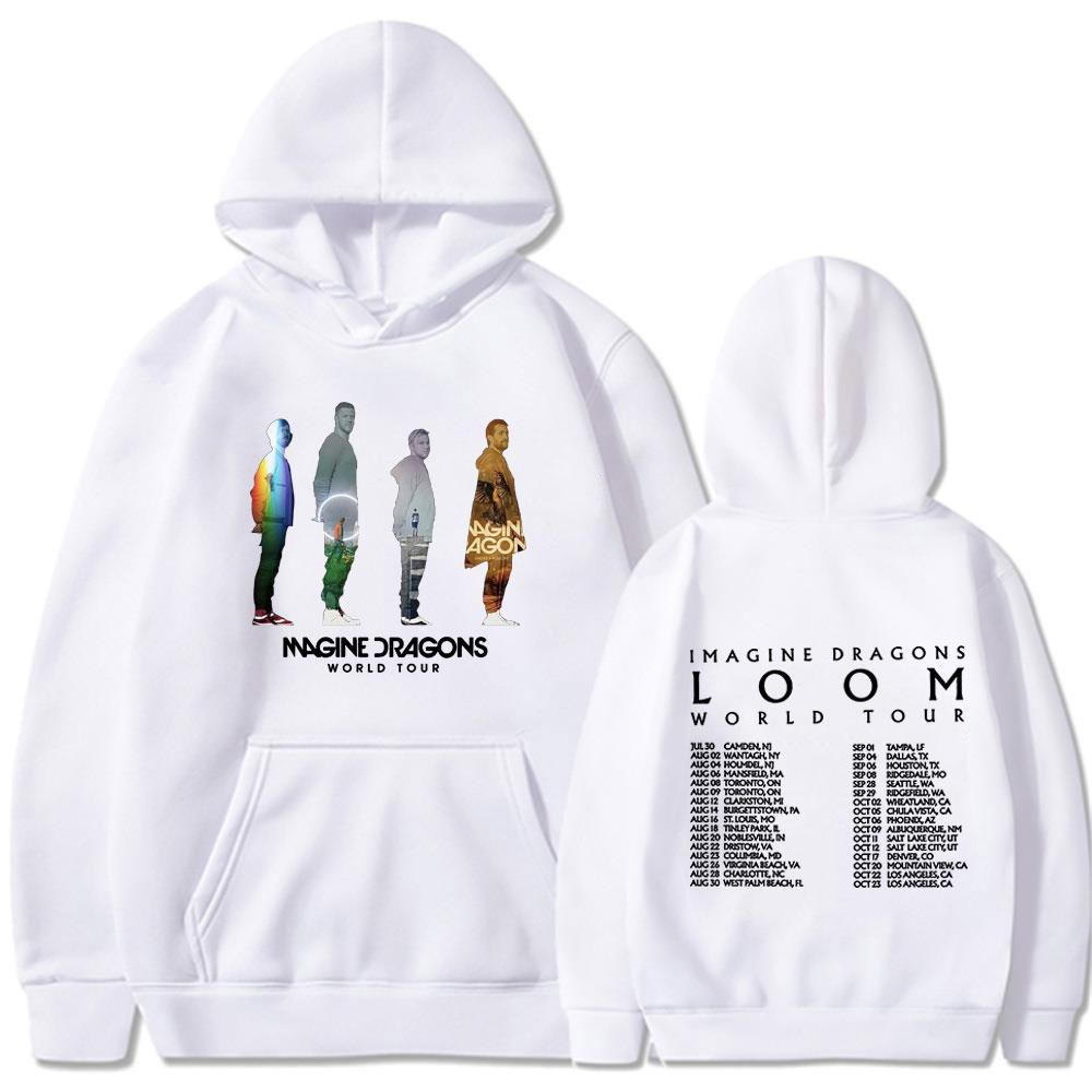Imagine Dragons Loom World Tour 2024 Hoodies Hip Hop Rockband Vintage Sweatshirts Fan-Geschenk Unisex Locker Langarm Pullover
