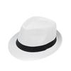 Linen Rolled-Brimmed Jazz Hat Summer British Retro Small Top Hat Outdoor Sun Hat