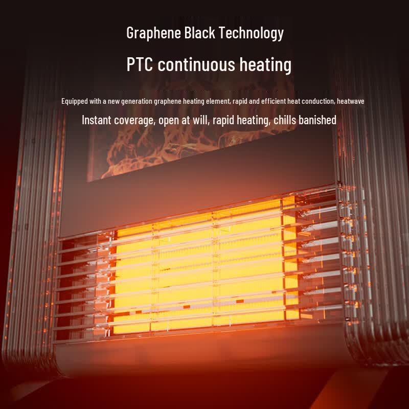 ZISIZ Smart Voice Flame Effect Electric Heater