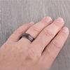 Fashion 8mm Men Titanium Steel Koa Wood Rings For Men Women Dome Polished Stainless Steel Rings Men Wedding Band Jewelry Gifts