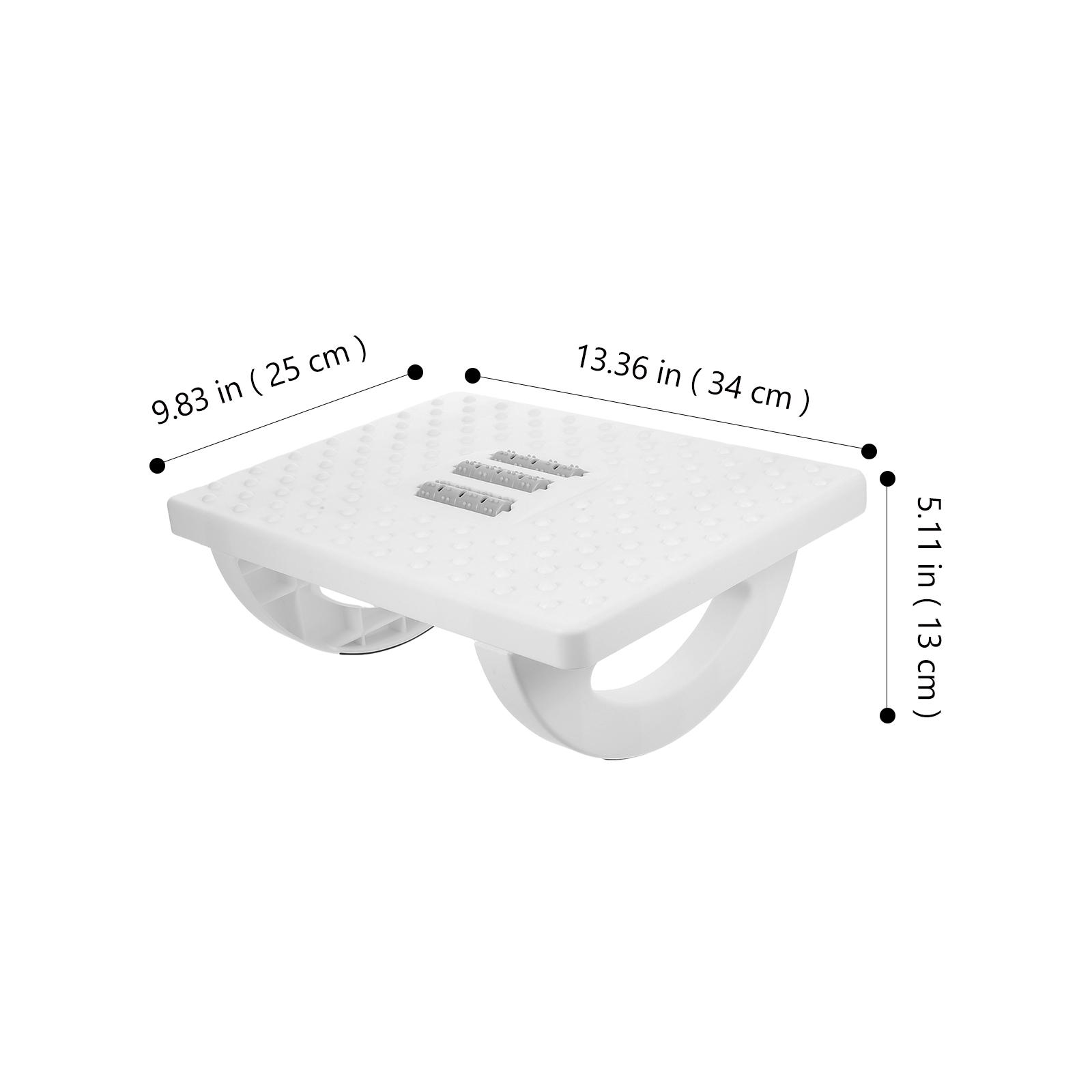 

Foot Rest Under Desk Office Foot Stool PP Material Non-Slip Practical Footstool for Home Office Bedroom Kitchen Bathroom білий