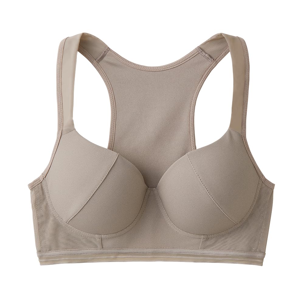 beautiful posture molded RIZAP veil brown [Gunze] Non-wired bra, support, cup, pull-over type, RZ4055H, women's,