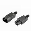 Black CE Copper IEC320 C13 C14 C15 UPS PDU Connector Power Cord Rewirable Cable Wiring Plug Male Female AC Power Socket Plug 10A