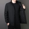 Executive Cotton Men Middle-aged and Elderly Jacket for Men with Cotton Thickened Warm Standing Collar Casual Cotton Jacket