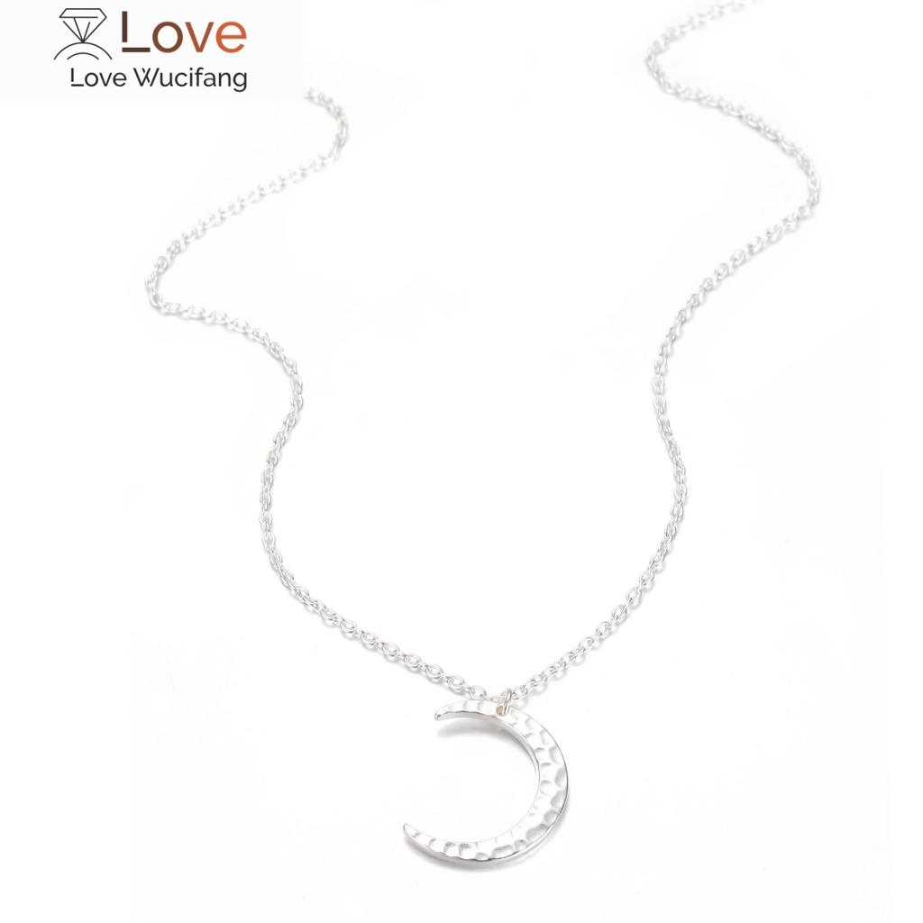 Mote 925 Sterling Sliver Halskjede Half Moon Elegant anheng 2 farger bryllup smykker Jubileumsgave til kvinner (Ne103232 )