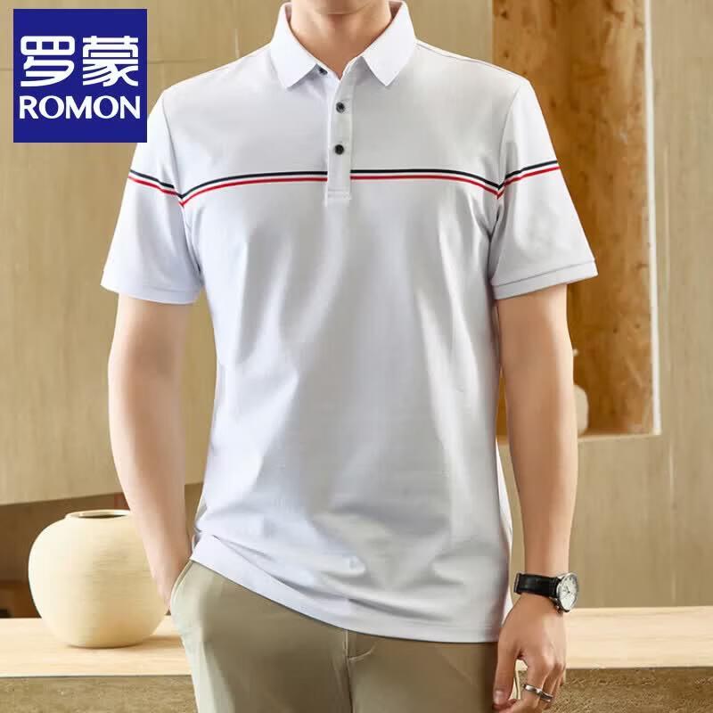 

Romon Men s Casual Short Sleeve Polo T-shirt 2XL