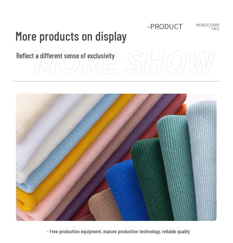 21s Pure Cotton Spandex Ribbed Fabric for Sweatshirt Neckline, Cuffs, and Hem