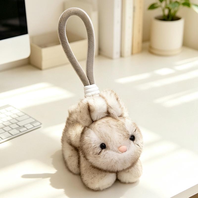 Sweet Fragrant Little Rabbit Plush Toys Soft Fluffy Mini Bunny Hanging Doll Kawaii Keychain Bags Decor Beautiful Car Interior