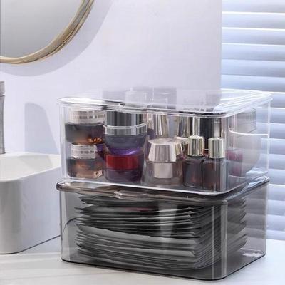 Transparent Acrylic Cosmetics Storage Box Waterproof Dustproof With Lid Jewelry Make Up Organizer For Home Desktop Storage Box