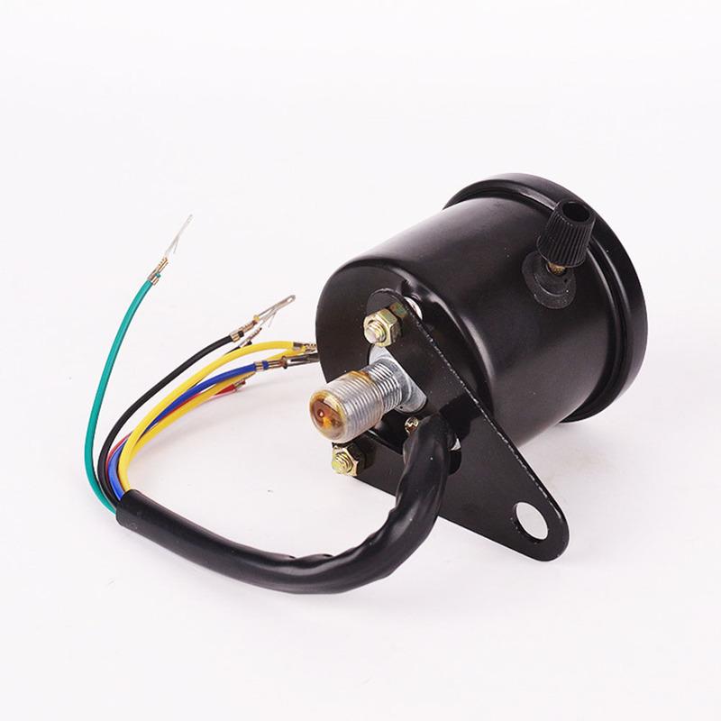 Motorcycle Digital Odometer Speedometer Gauge 160 km/h Max Speed LED Display Headlight Neutral Turn Signal Indicators Black