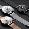 Nature Green Simple Style 50m Technology Watch Automatic Mechanical Watches Waterproof Date Moon Phase Wristwatch Black Mesh Ai