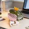 Custodia Protettiva Rana Novità Custodia Auricolari Rana Brutta Copertura Protettiva Animale Divertente per Auricolari Wireless per Airpods
