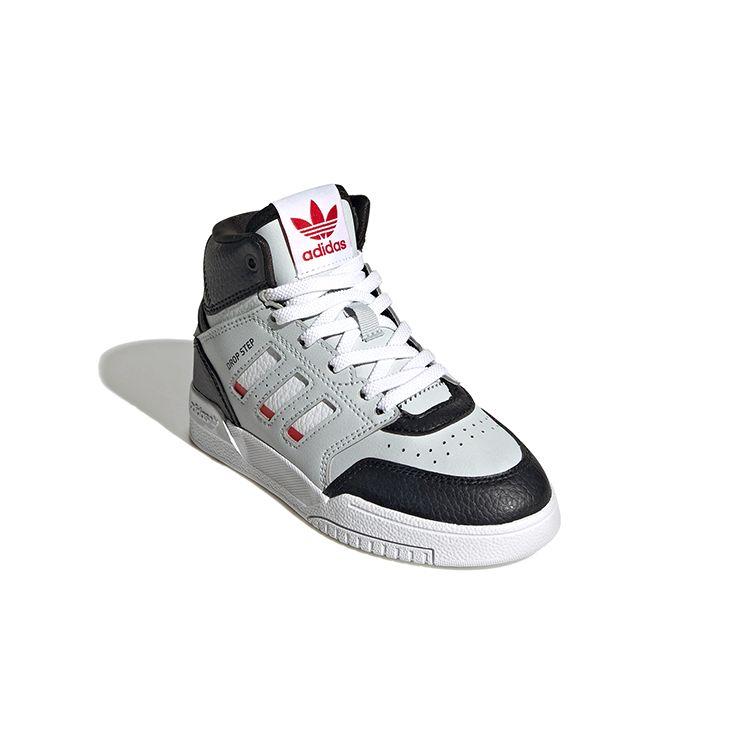 Adidas Originals Drop Step El J Trendy Casual Mid-Top Kids Skate Shoes Kids Sneakers Black Gray HP7798