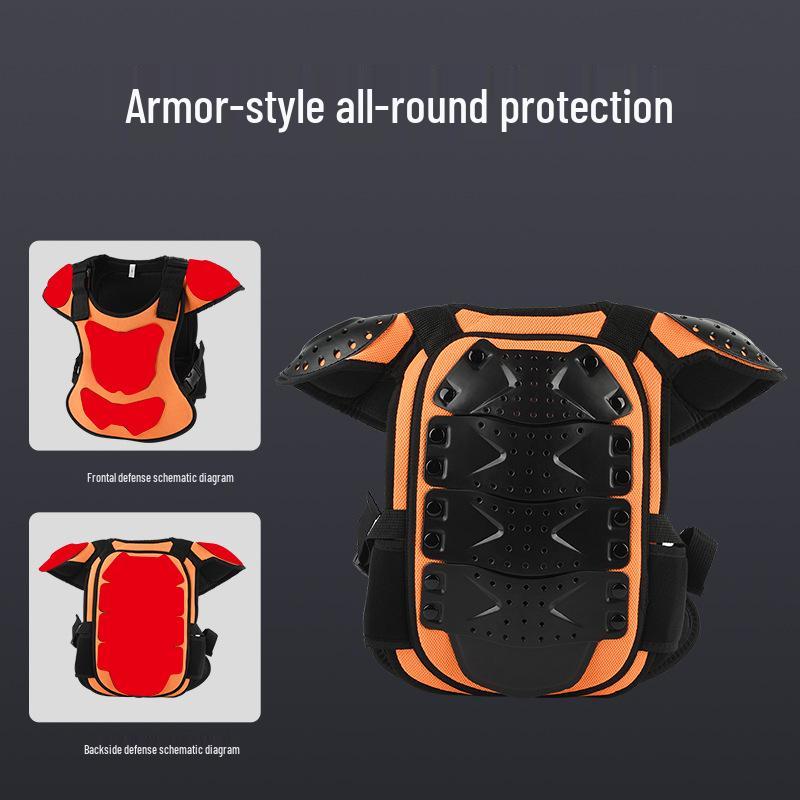 Kids' Motorcycle Balance Bike Armor Set: Knee, Elbow, Chest & Back Protectors.