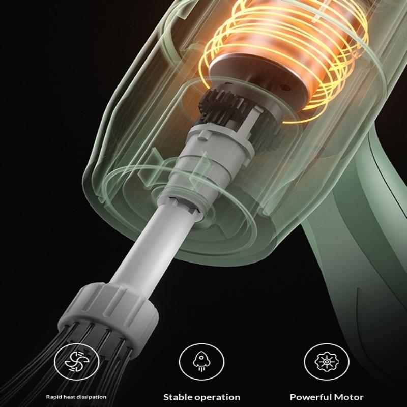 Noise-Free Electric Whisk Cordless Rechargeable Electric Hand Mixer For Baking Cooking Panel Speed For Whisking For Kitchen