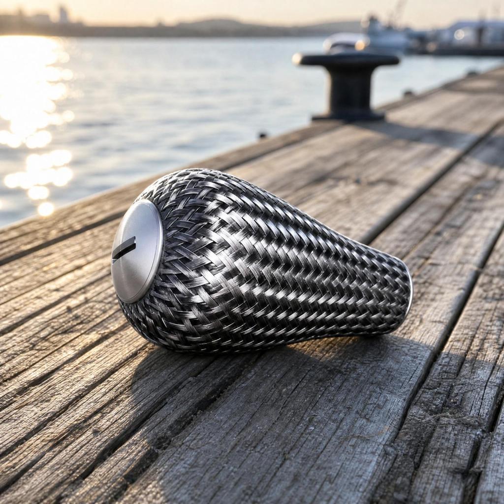 Braided Carbon Fiber Reel Handle Knob Smooth Rotation Teardrop Fishing with Bearing