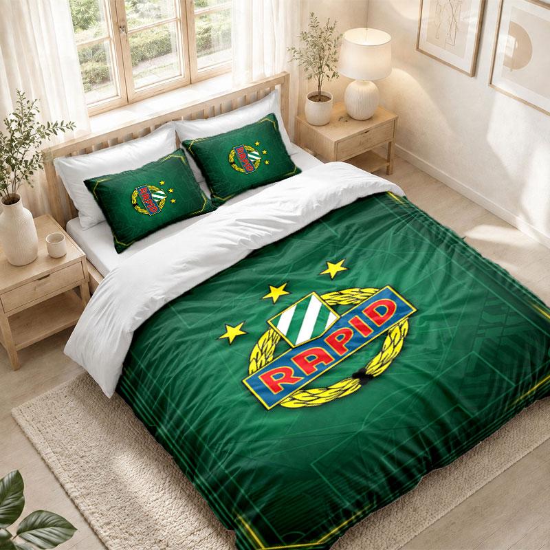 Bedding Set 1 Duvet Cover 2 Pillowcases Rapid Wien FC Print Bedroom Home Decoration