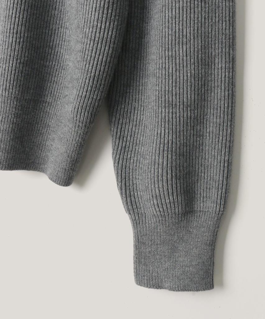 Indust Essential Round Knit Cardigan_Gray