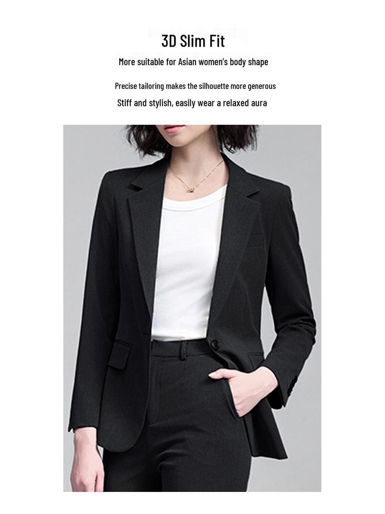2025 Autumn/Winter Women's Korean-Style Tailored Commuter Suit Set: Elegant, Waist-Slimming, OL Fashion