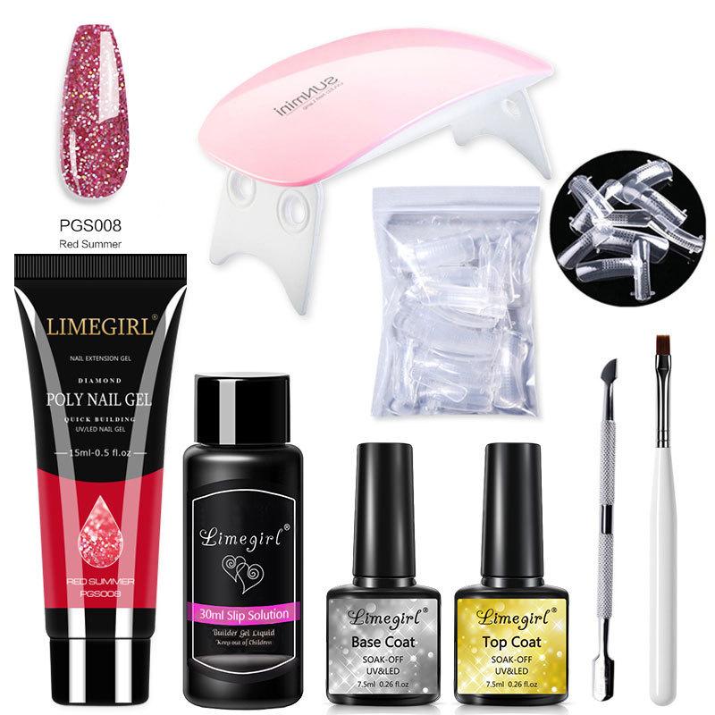 Fiberglass Nail Gel Kit Strengthening Repair Broken Nails Extend Soak Off Base Coat 30ml Professional Nail Care