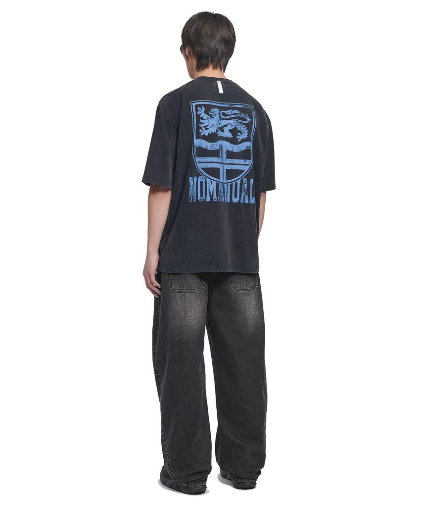 Nomaenyueol Emblem Washed T-Shirt - Washed Black