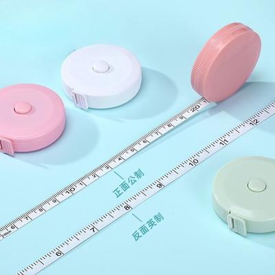 1PC 1.5m Small Tape Measure Portable Student Soft Leather Three Measurement Clothes Automatic Recycling