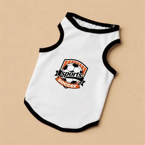 Pet Sleeveless T-Shirt Round Tank Top Neck Pet Breathable