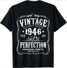 80 Year Old Gifts Vintage 1946 Funny Printed T Shirt Humor Streetwear Unisex Tee Shirt Short Sleeve Loose Casual Clothing
