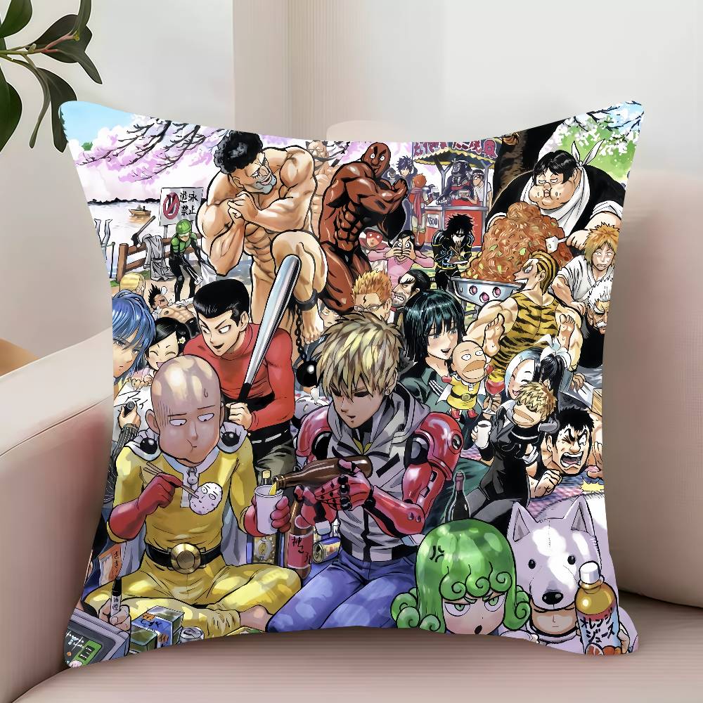 Bilibili O-One-Punch Man Kissenbezug Deko Schutzhüllen Bequem weich für Sofa Wohnzimmer Homeoffice