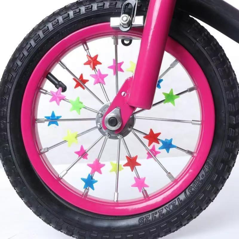 36PCS Colorful Decorations Clips for Kids Bike Bicycle Wheel Spoke Beads Multi Color Children Kid Wheel Accessories Decoration