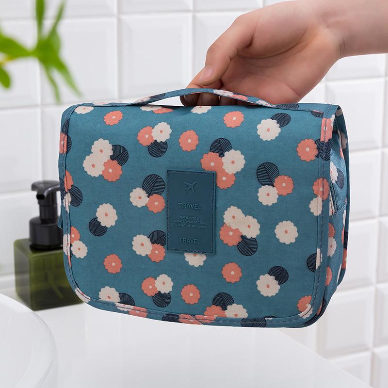 Large Capacity Portable Makeup Bag with Hanging Hook