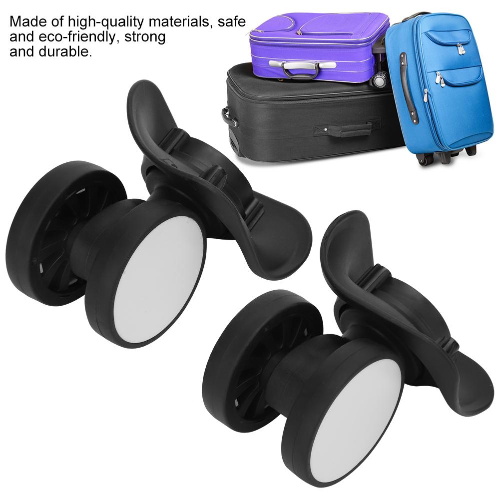 1 Pair Black Luggage Wheel Universal Suitcase Replacement Accessory Outdoor Supplies