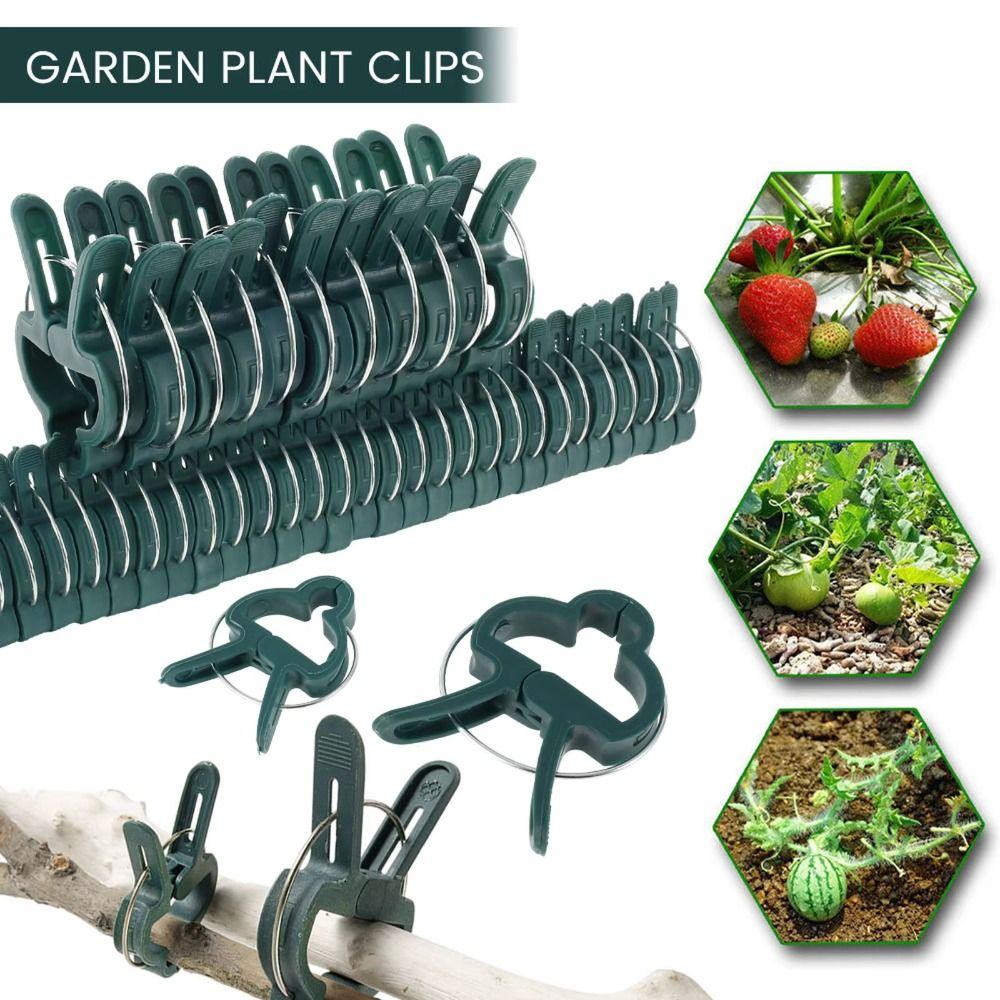 10Pcs Durable Plastic Garden Plant Support Clips Lever Ring Vine Support Clip  Garden Supplies