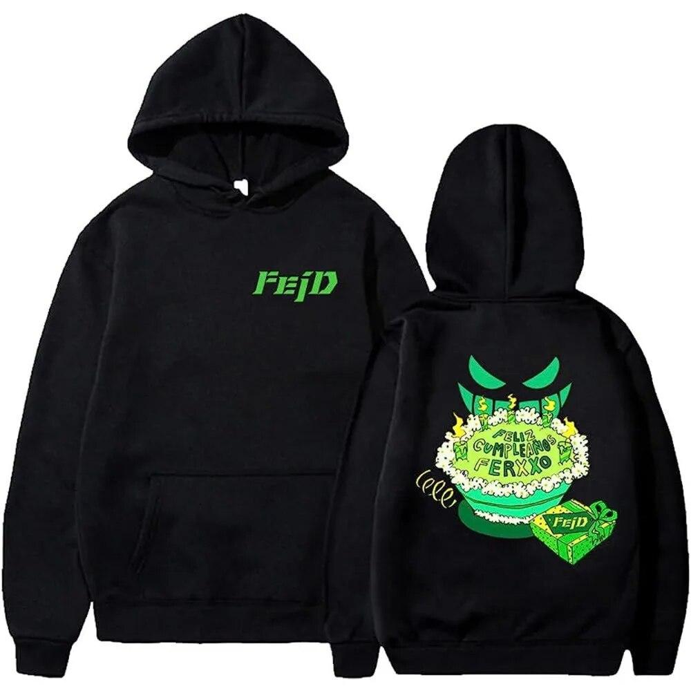 

Unisex HoodieFeid Feliz Cumpleaños Ferxxo Merch Hoodies Unisex Hooded Sweatshirt Casual Clothing