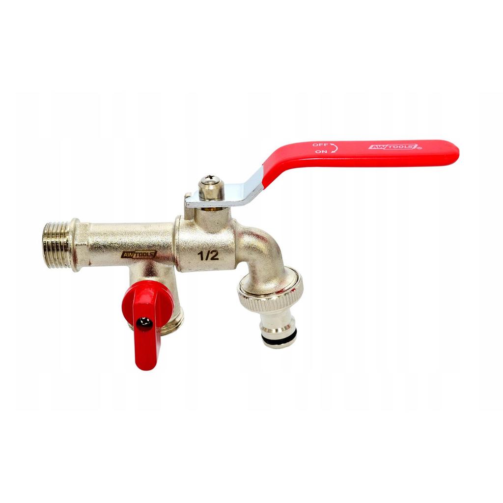 AW Tools Brass Double Lever Tap