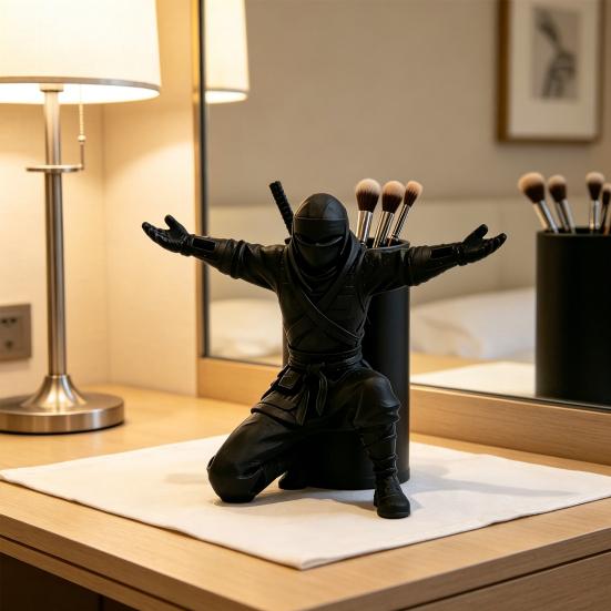 3D-gedruckter Ninja-Stifthalter für den Schreibtisch PLA-Organizer für Stifte Marker Bürobedarf Einzigartiges Geschenk für Schüler Lehrer Fans