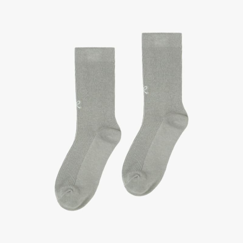 

PINK PINEAPPLE [2pairs 1set] PETITE RIBBON SOCKS SET_GREY GREY_FREE