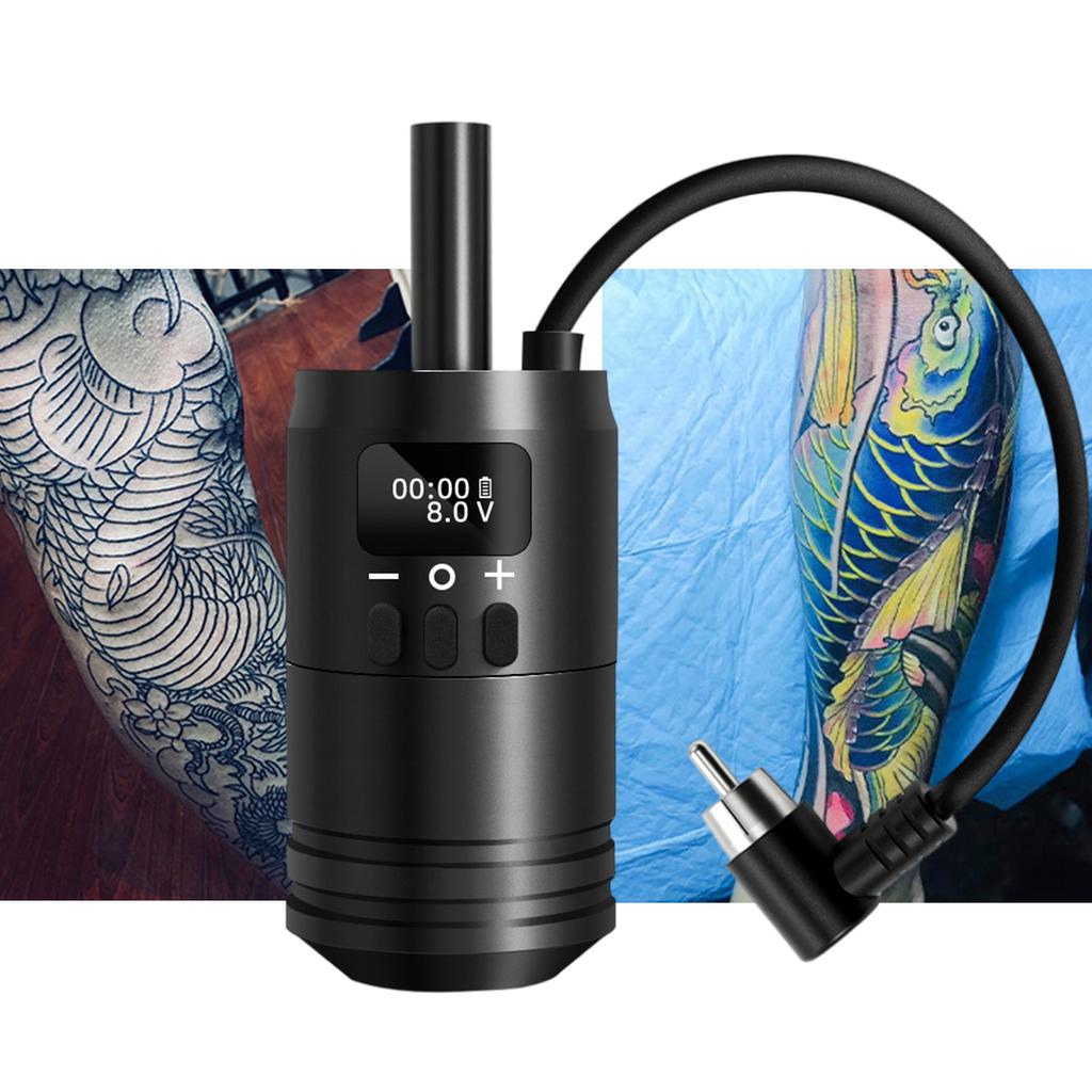1600mAh Battery Wireless Tattoo Battery Grip Display Remaining Battery 4-12V Tattoo Supplies for Tattoo Artists