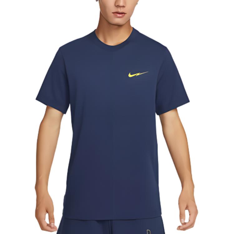 Nike T Shirts Men's Blue Crew Neck Moderate FZ5418-410