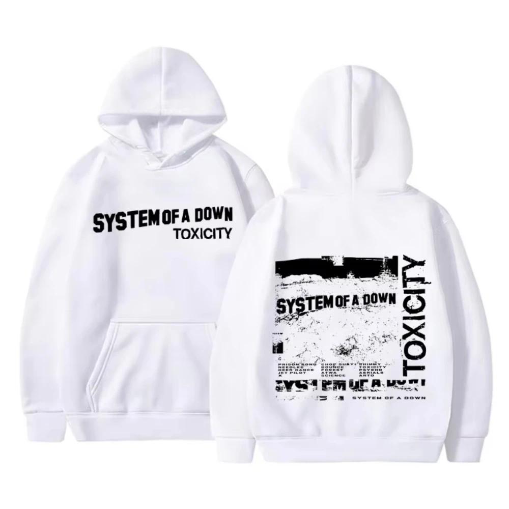 System of A Down Toxicity Album Graphic Hoodies Men Women Gothic Rock Oversized Sweatshirt Male 90s Alternative Metal Streetwear