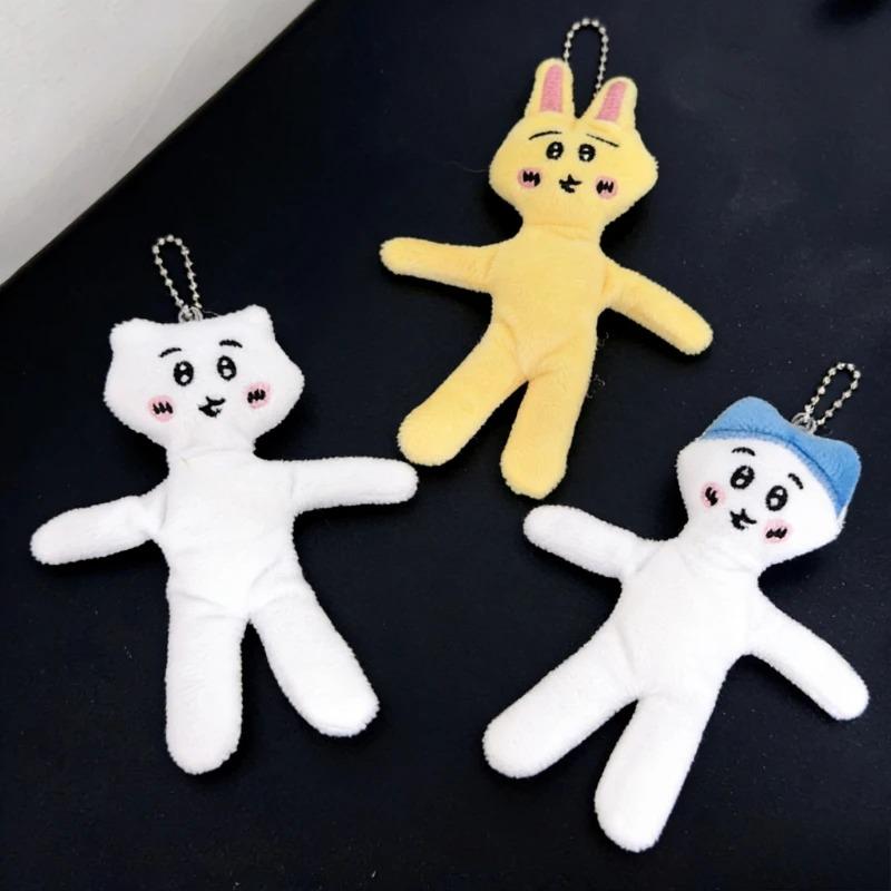 3 Stück Chikawa Plüschtier Anhänger Usaqi Lustiges Taschen-Hängeornament Falsche Lustige Serie Rucksack Schlüsselanhänger Plüschtier